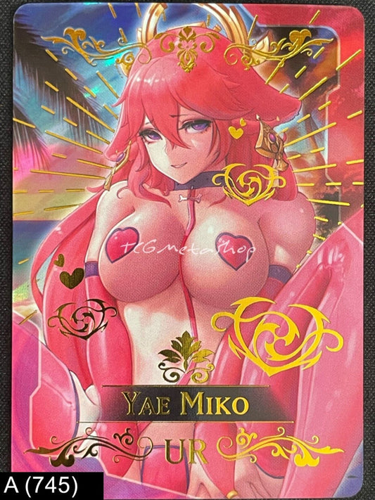 🔥 A 745 Yae Miko Genshin Impact Goddess Story Anime Waifu Card ACG 🔥