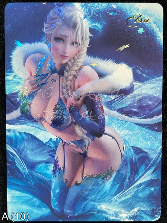 🔥 A 10 Elsa Frozen Disney Goddess Story Anime Waifu Card ACG 🔥