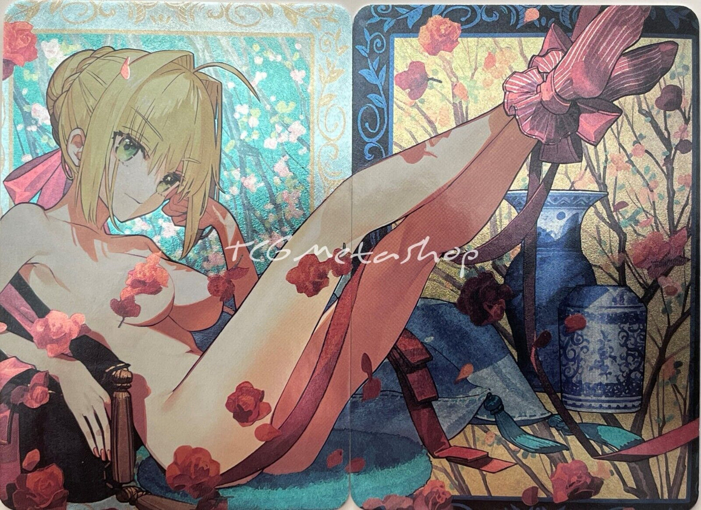 🔥 19 Altria FATE Goddess Story Anime Waifu 9 Card ACG 2 Card Puzzle