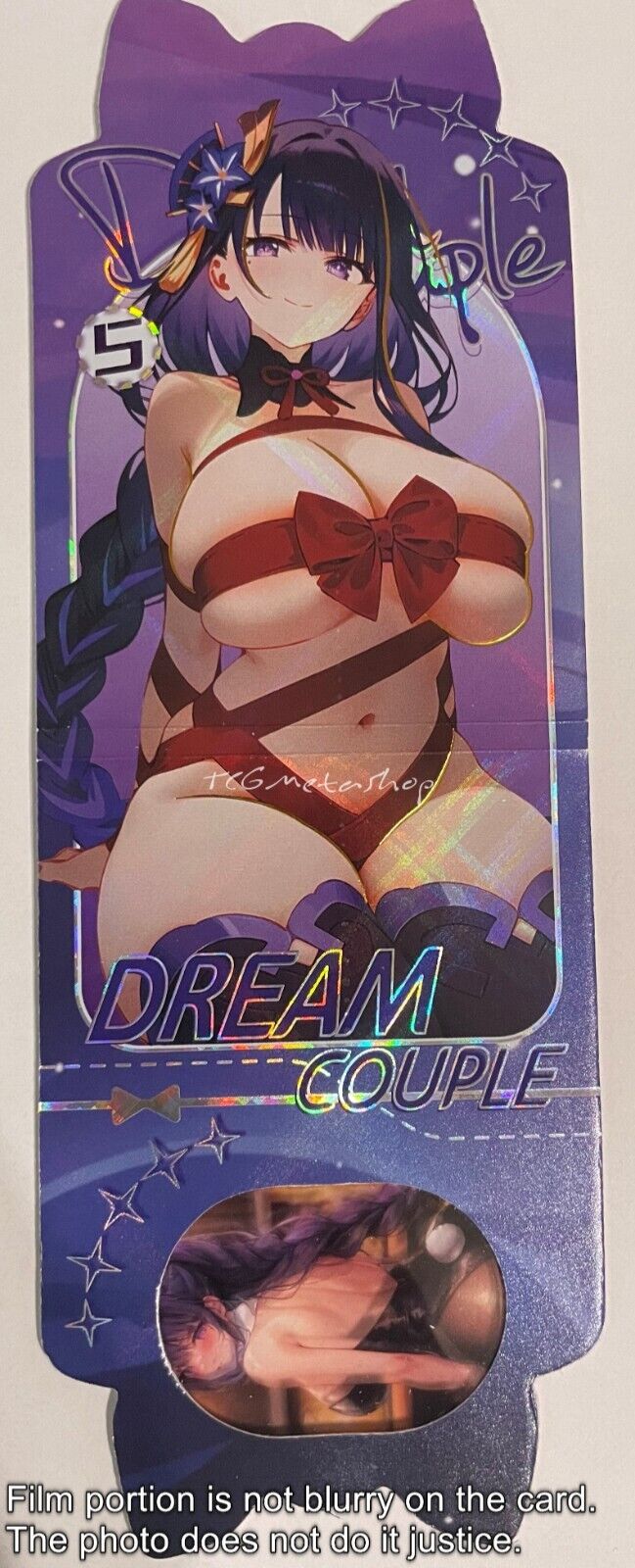 🔥Raiden Shogun Genshin Impact Dream Couple 5 Goddess Story Anime Film Fold Card