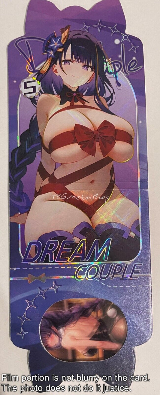 🔥Raiden Shogun Genshin Impact Dream Couple 5 Goddess Story Anime Film Fold Card