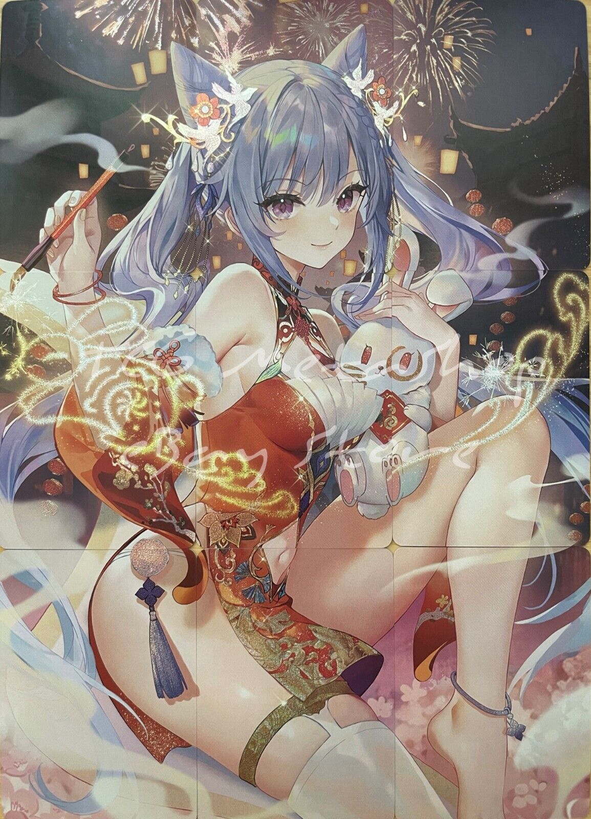 🔥 Keqing Genshin Impact Goddess Story Anime Waifu Doujin 9 Card ACG Puzzle 7 🔥