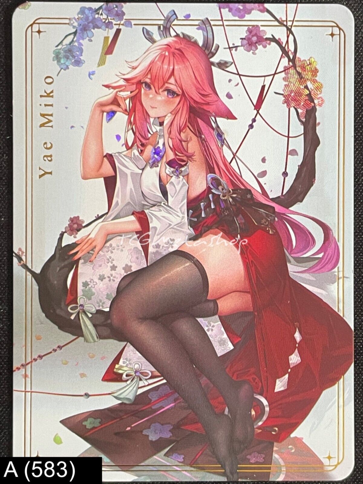 🔥 A 583 Yae Miko Genshin Impact Goddess Story Anime Waifu Card ACG 🔥