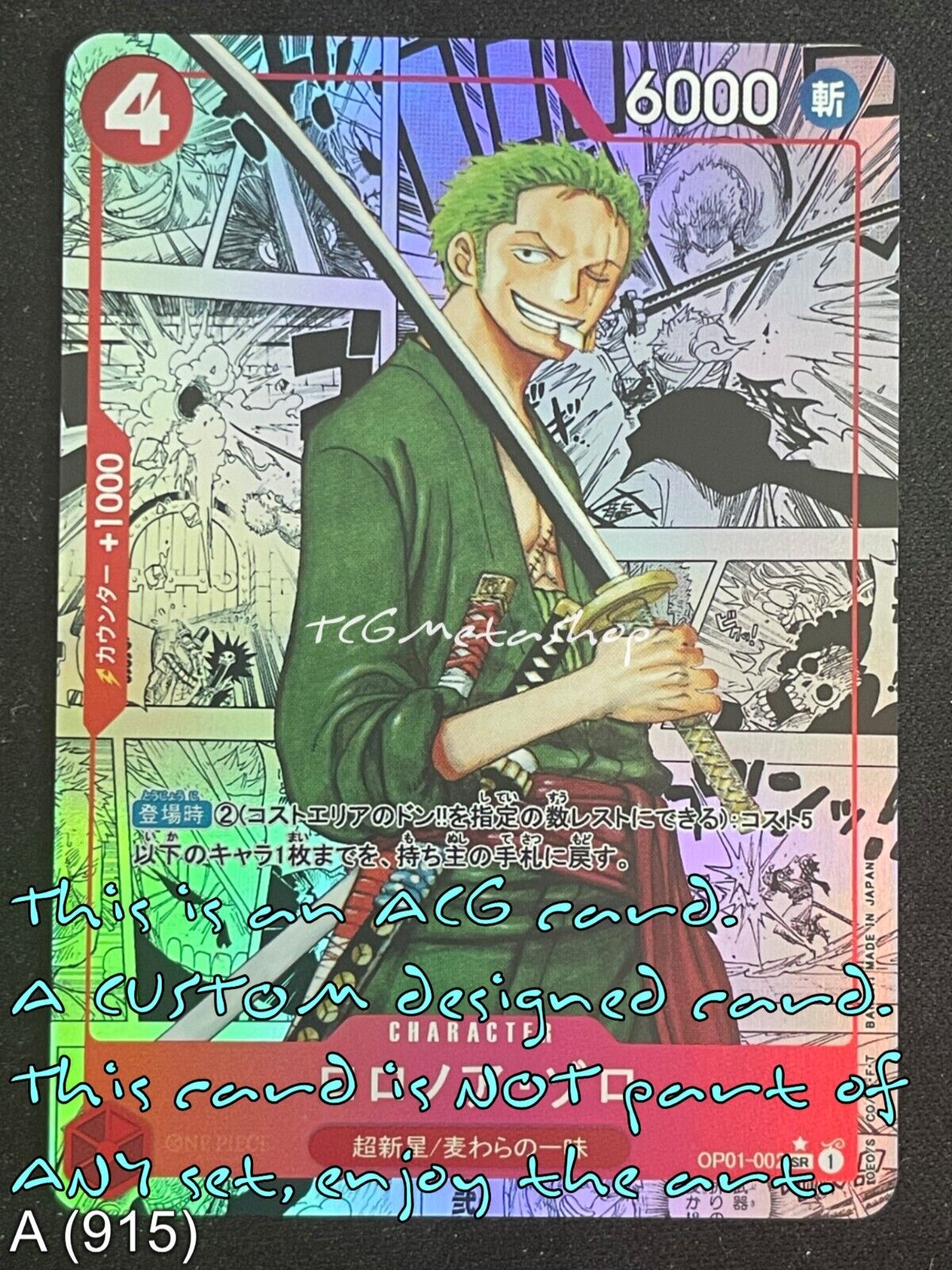 🔥 A 915 Zoro One Piece Goddess Story Anime Waifu CUSTOM Card ACG 🔥