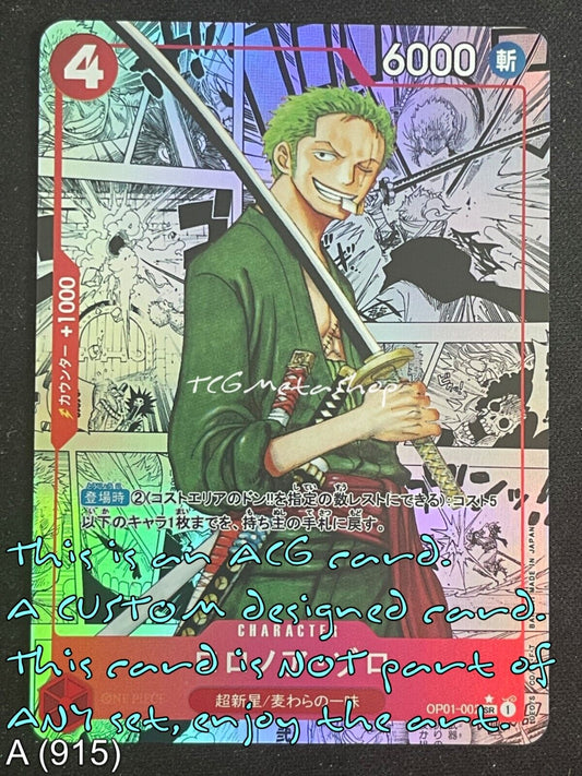 🔥 A 915 Zoro One Piece Goddess Story Anime Waifu CUSTOM Card ACG 🔥