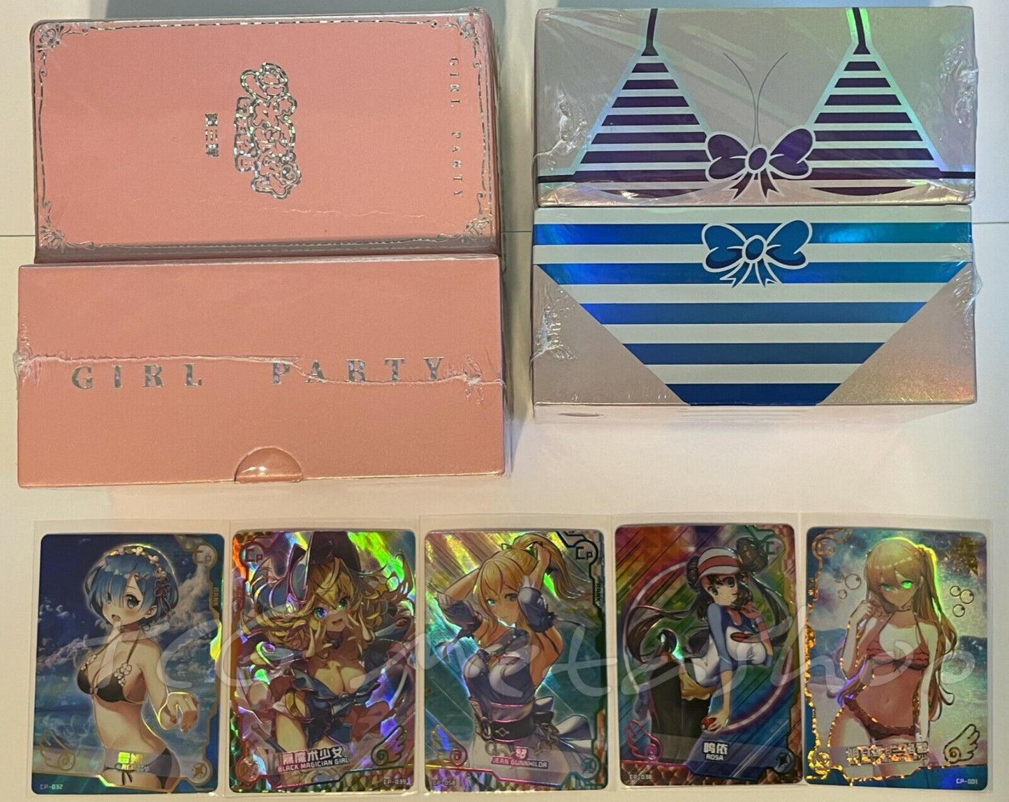 🔥 Girl Party / Maiden Party [CP] Pink & Stary Blue Doujin Bikini Anime Waifu 🔥