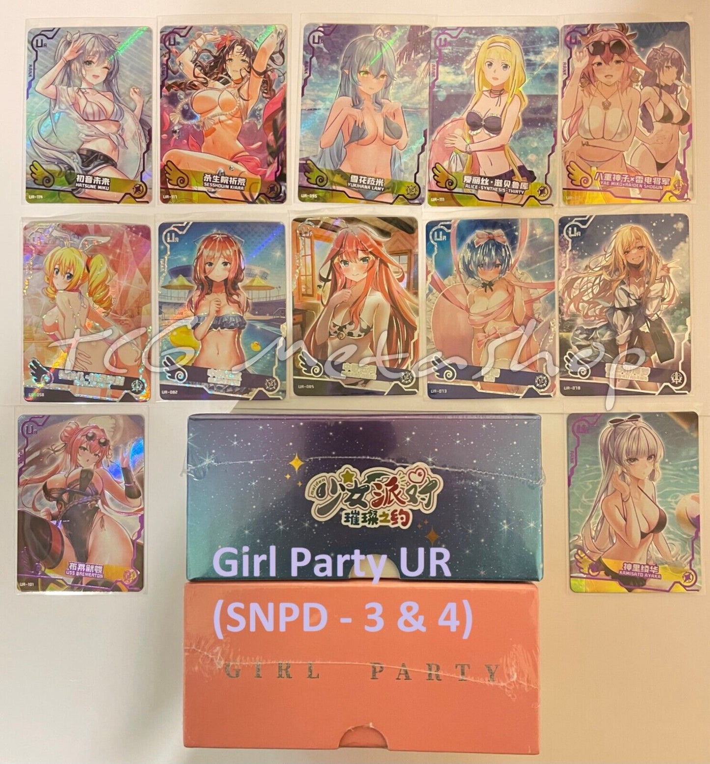 🔥 Maiden Girl Party - Goddess Story [UR] - Sets 3 & 4 - Bikini Anime Cards 🔥