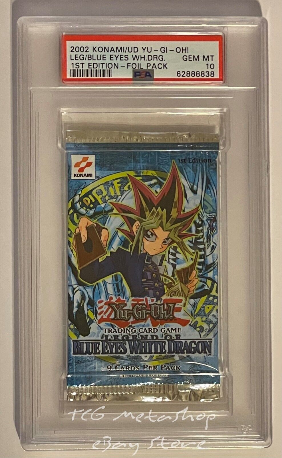 🔥 2002 Yu-Gi-Oh! 1st Ed Legend Of Blue Eyes White Dragon LOB Pack PSA 10 🔥